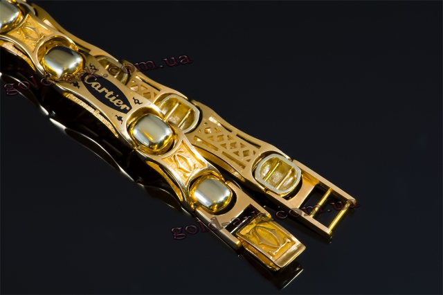 Мужской браслет золото Cartier