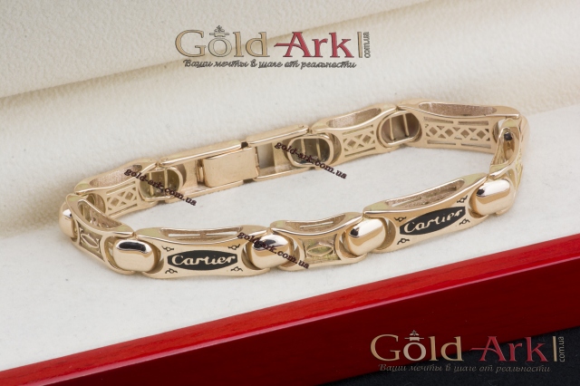 Мужской браслет золото Cartier