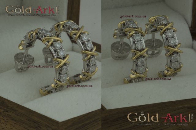 Серьги Tiffany с муассанитами