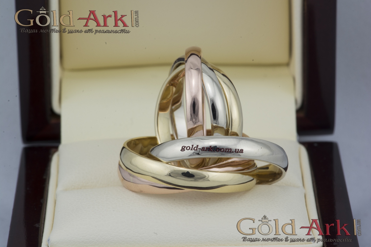 Современный обручальные кольца Cartier trinity. Изготовление ювелирных ...