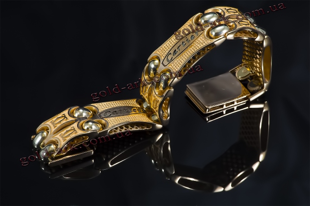 Широкий мужской браслет Cartier