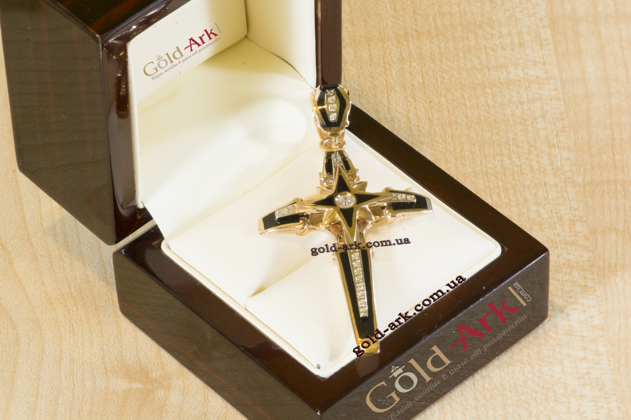 купить Золотой Крест с эмалью 85,15,Золотой Крест с эмалью 85,152019 Украина, 