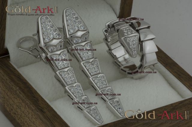 Серьги BVLGARI змея