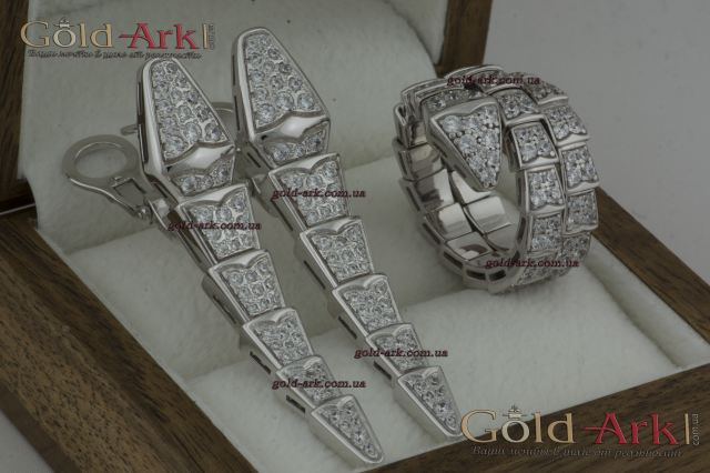 Серьги BVLGARI змея